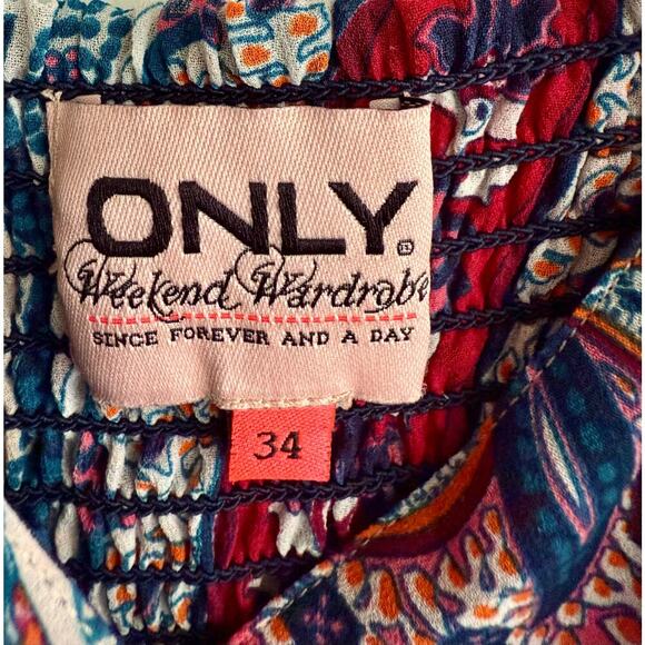 ONLY Paisley Spaghetti Strap Maxi European Designer Flowy size 4 - Picture 4 of 8